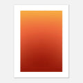Affiche d'art minimaliste Coucher de Soleil - Dégradé d'orange, ocre et ambre - Style abstrait