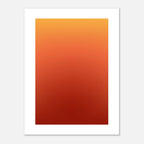 Affiche d'art minimaliste Coucher de Soleil - Dégradé d'orange, ocre et ambre - Style abstrait