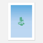 Affiche d'art minimaliste Douceur d'Été - Chaise longue et raquette de tennis vintage - Style rétro chic