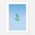 Affiche d'art minimaliste Douceur d'Été - Chaise longue et raquette de tennis vintage - Style rétro chic